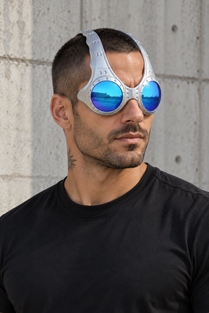 Cyberpunk-briller med alien-goggles