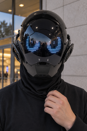 Bluetooth-LED-hjälm i cyberpunk-stil