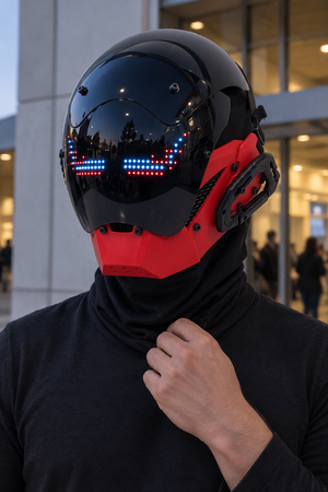 Bluetooth-LED-hjälm i cyberpunk-stil