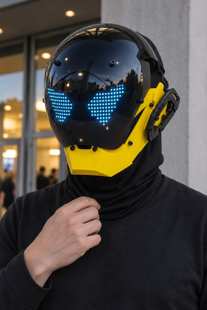 Bluetooth-LED-hjälm i cyberpunk-stil