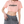 Shrimp skin powder pink washed crop top on a model with a hand in her pocket, black CYBER print and chain necklace