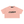 Shrimp skin powder pink washed Y2K crop top laid flat from the front, black CYBER print with an orbit ring
