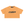 Orange washed crop top laid flat, front view with the black CYBER wordmark, orbit ring and star on the chest