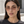 Rimless Cat Eye Cyberpunk Glasses – Brown – front view on model