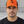 Kanji Mesh Trucker Hat – Orange – front view on model