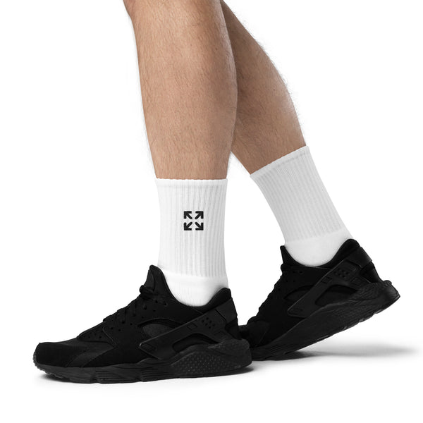 Cyber White Arrows Socks