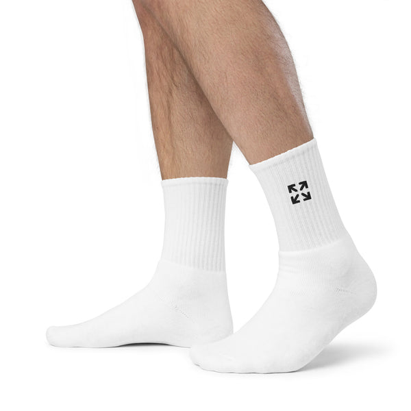 Cyber White Arrows Socks