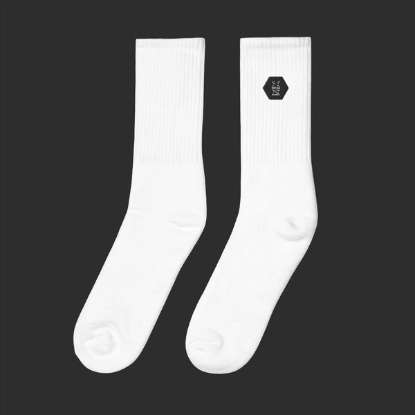 Cyber White Thick Socks