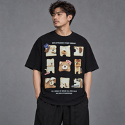 Y2K graphic tees met grappig hondenbrood