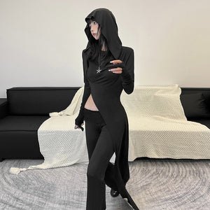 Cyber Y2K Black Tops