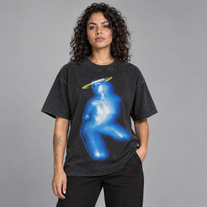 Cyber Y2K Graphic Tees – worn by a woman