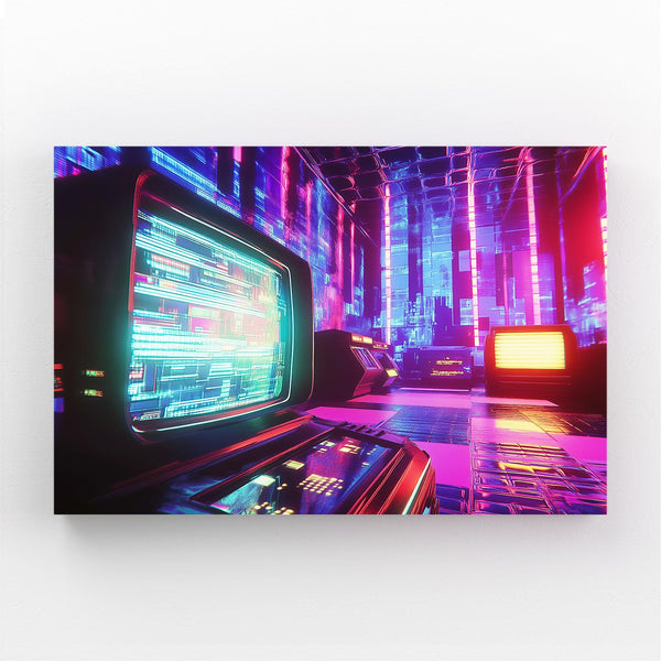 Cyberpunk Art Datastream City | CYBER TECHWEAR®