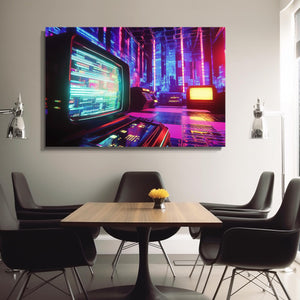 Cyberpunk Art Datastream City | CYBER TECHWEAR®