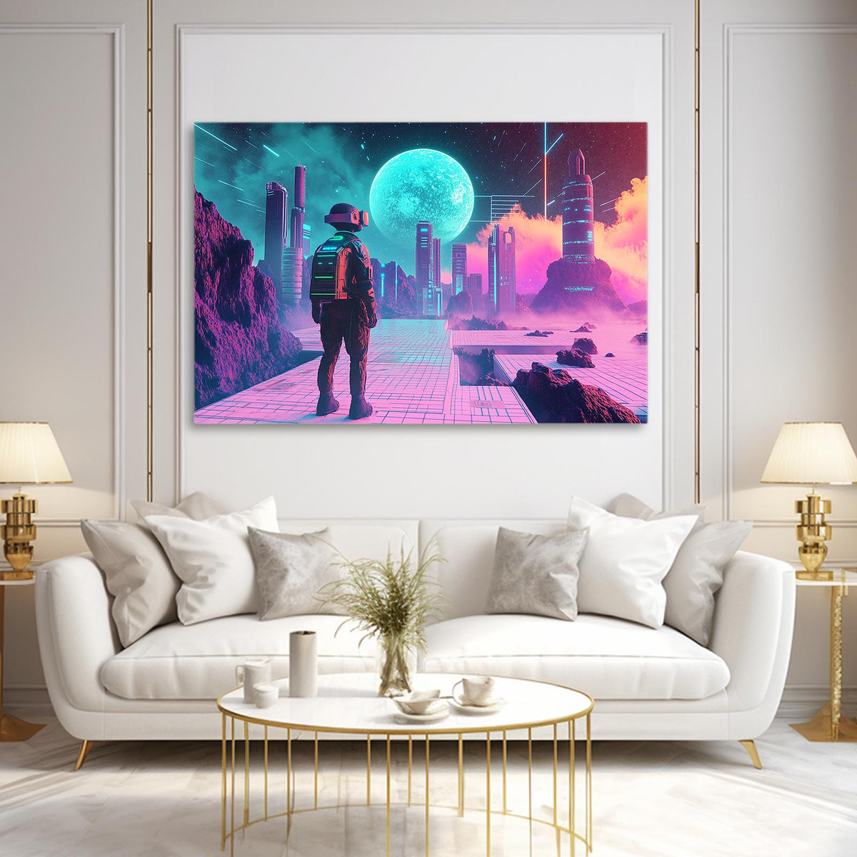 Loading image: Cyberpunk Art Lunar Vista | CYBER TECHWEAR®