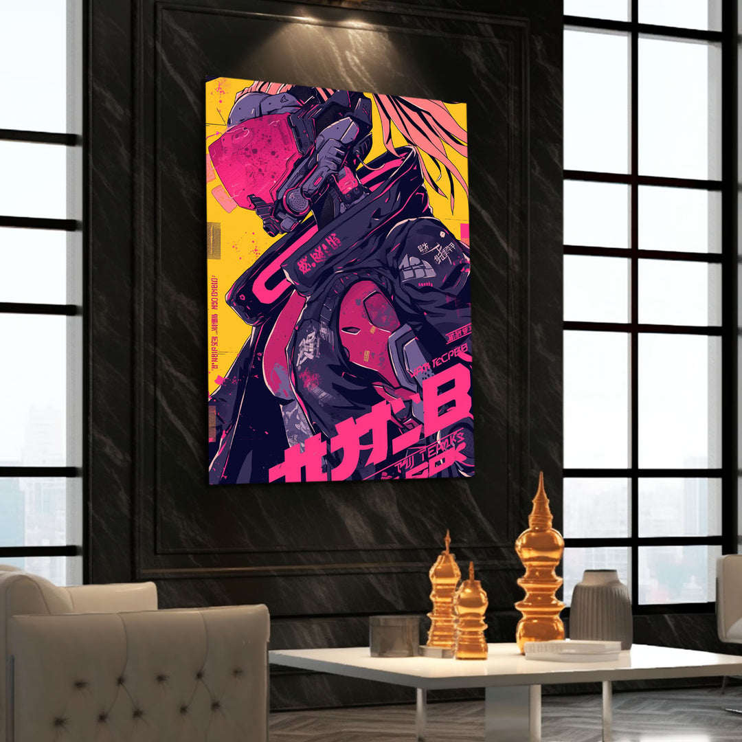 Loading image: Cyberpunk Art Neon Fighter | CYBER TECHWEAR®