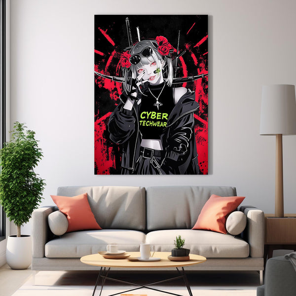 Cyberpunk Art Neon Samurai | CYBER TECHWEAR®