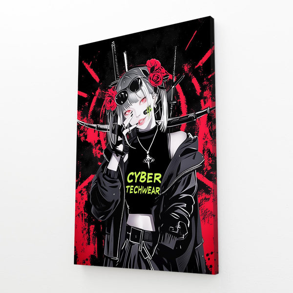 Cyberpunk Art Neon Samurai | CYBER TECHWEAR®