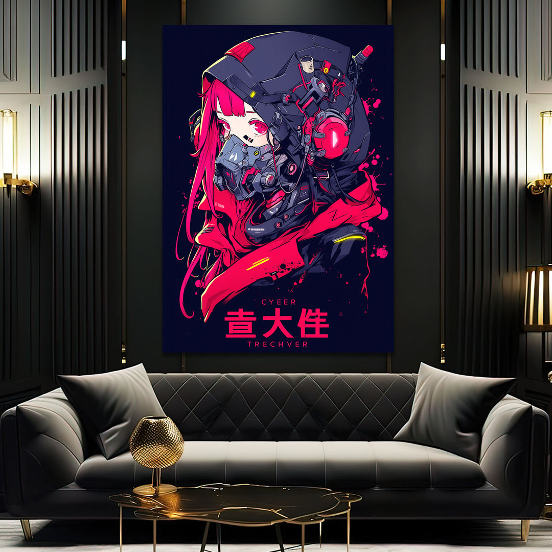 Loading image: Cyberpunk Art Red Assassin | CYBER TECHWEAR®