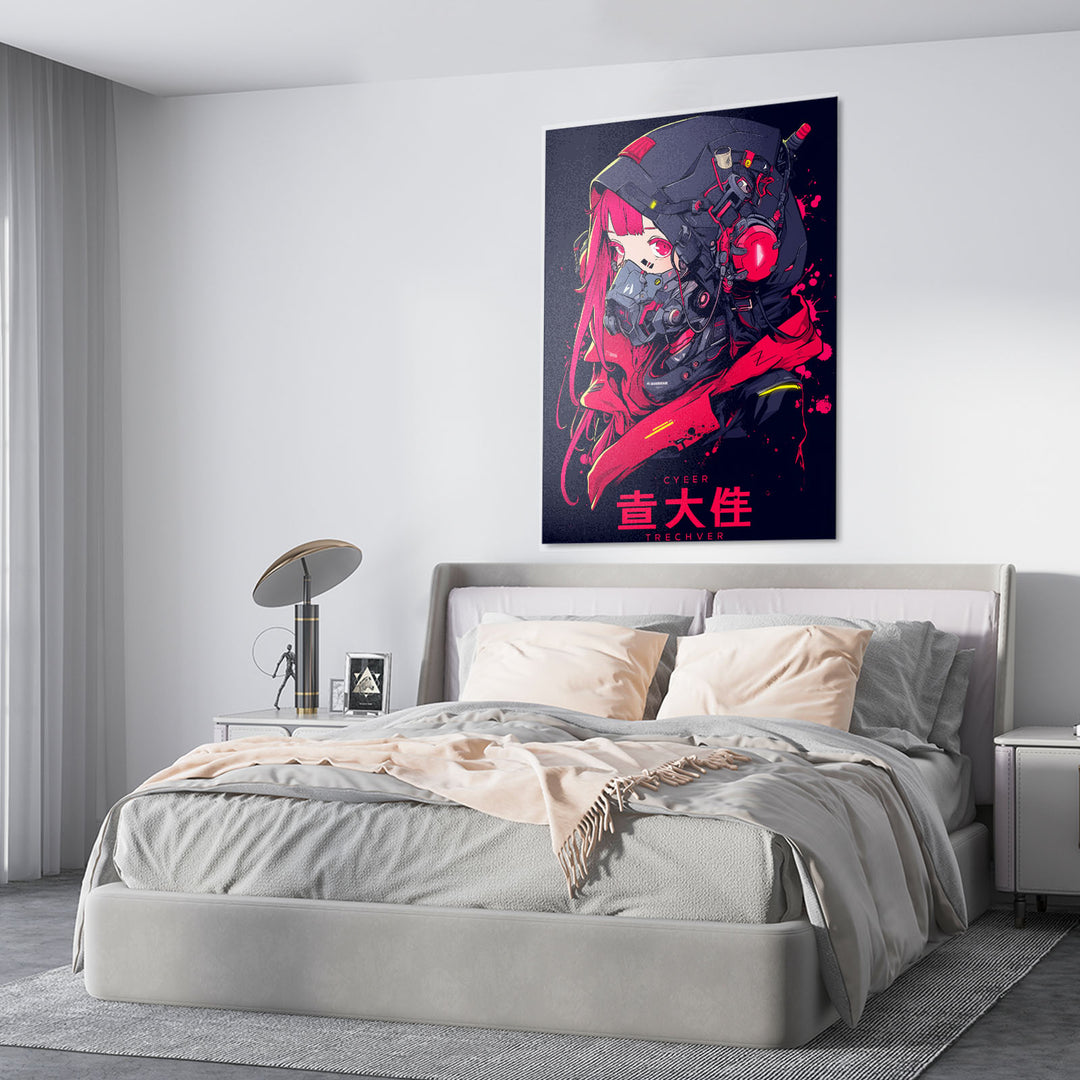 Loading image: Cyberpunk Art Red Assassin | CYBER TECHWEAR®