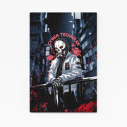 Cyberpunk Art Totenkopf-Schurke
