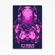 Cyberpunk Art Violetter Wächter