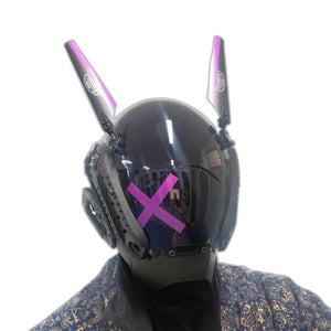 Cyberpunk Bike Helmet - product view on white background