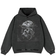 Sweat à capuche Cyberpunk noir Y2k