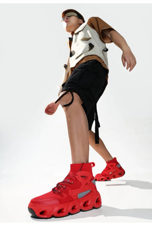 Cyberpunk Blade Chunky Sneakers - chunky blade-sole sneakers