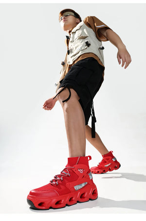Cyberpunk Blade Chunky Sneakers - chunky blade-sole sneakers