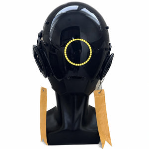 Cyberpunk Helmet Futuristic Yellow