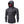 Gray hoodie with a red and black face mask on a white background