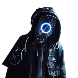Cyberpunk LED mask - product view on white background
