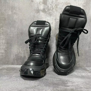 Cyberpunk Luxury Black Boots Men