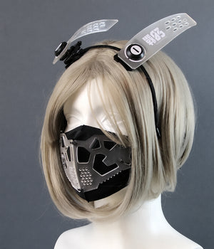 Cyberpunk Mechanical Antenna Headband — women mechanical cyberpunk hair accessory