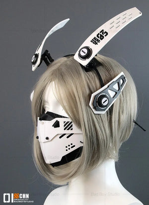 Cyberpunk Mechanical Antenna Headband — women mechanical cyberpunk hair accessory