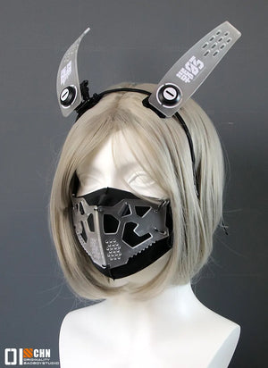 Cyberpunk Mechanical Antenna Headband — women mechanical cyberpunk hair accessory