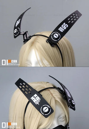 Cyberpunk Mechanical Antenna Headband — women mechanical cyberpunk hair accessory