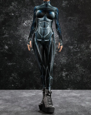 Cyberpunk Mechanical Armor Catsuit - 10