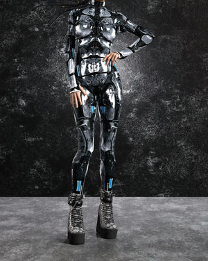 Cyberpunk Mechanical Armor Catsuit - 13