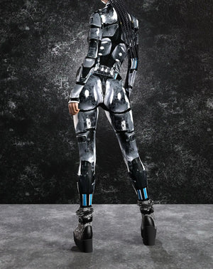 Cyberpunk Mechanical Armor Catsuit - 14