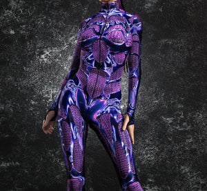 Cyberpunk Mechanical Armor Catsuit - 21