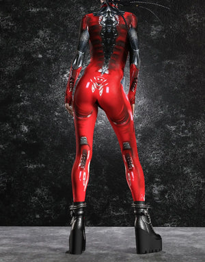 Cyberpunk Mechanical Armor Catsuit - 26