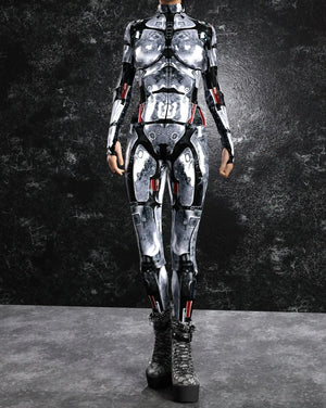 Cyberpunk Mechanical Armor Catsuit - 28