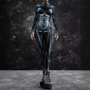 Cyberpunk Mechanical Armor Catsuit - 3