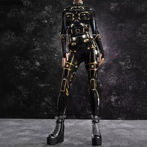 Cyberpunk Mechanical Armor Catsuit - 4