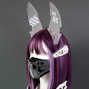 Cyberpunk Mechanical Armor Headband - 5