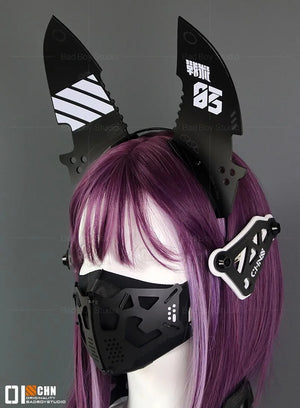 Cyberpunk Mechanical Armor Headband - 6