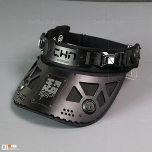 Cyberpunk Mechanical Visor Cap - black