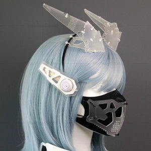 Cyberpunk Mechanical Wing Headband — women mechanical cyberpunk hair accessory
