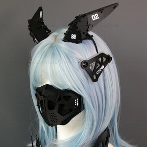 Cyberpunk Mechanical Wing Headband — women mechanical cyberpunk hair accessory